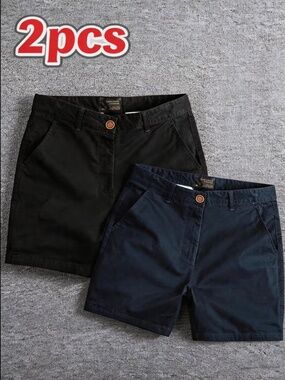 Men's Casual 2-Pack Shorts — Black & Navy